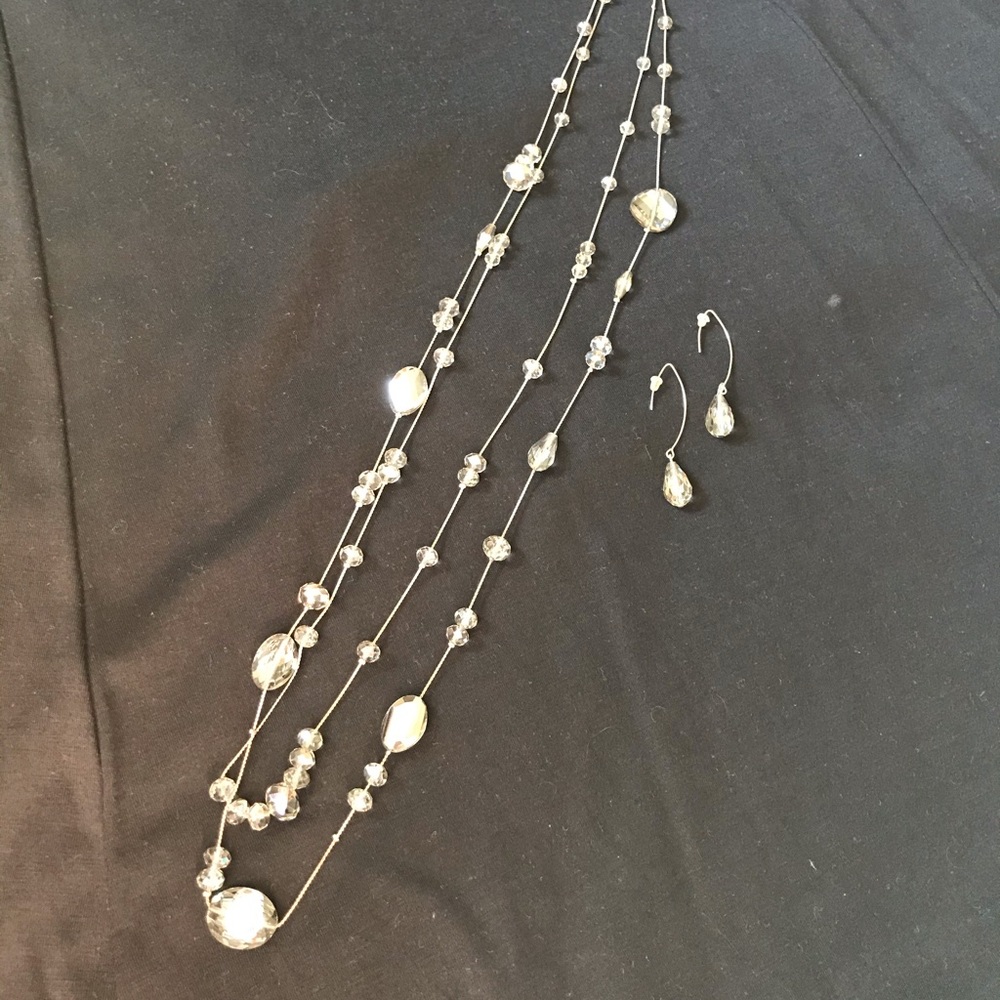 Maurices - Double Layer Long Necklace & Earrings
